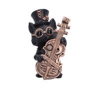 Music Meowstro Steampunk - Colección de Figuras de Gato Musical, Adorno de Resina (bajo)