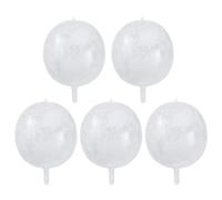 MUSISALY 5 Globos de Aluminio en Forma de Copo de Nieve Blancos para Decoración de Fiesta Película de Aluminio Ideales para Cumpleaños y Fondos Fotográficos