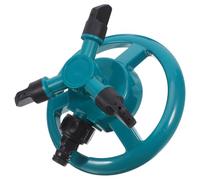 MUSISALY Aspersor Giratorio de Jardín Diseño de Triple Brazo y Flujo de Agua Ajustable, Aspersores de Césped de Plástico para Césped y Espacios Verdes al Aire Libre, Pack de 2 Piezas