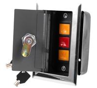MUSISALY Caja de Interruptor Control Fiable Pulsador Manual Plata de Plástico y Diseño Elegante para Persiana y Puerta de Garaje para Uso Práctico