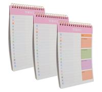 MUSISALY Cuaderno de Notas Planificador Semanal de 3 Libros con Diseño Minimalista, Papel Encuadernación en Espiral, Adecuado para Trabajo y Estudio