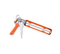 MUSISALY Dispensador de Pegamento Doméstico Pistola de Pegamento para Calafateo Giratoria Manual de Aleación de Aluminio E Hierro, Color Naranja, Cómoda y Dispensación Estable
