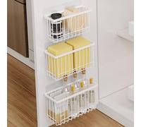 Mustorn 3 Piezas Almacenaje Cocina Soporte De Pared, Organizadores De Cocina Arrumacao Cozinha Organizador Armario Peel And Stick Cabinet Organizer Estante Para Tapas De Fiambreras(Blanco)