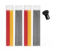 MustuVerve Lote de 24 minas de Crayon de Charpentier 2,8 mm, Recharges Graphite Solides para Marquage Profond sur Bois Béton Métal, Accesorio de Chantier Essentiel para Menuisier Bricolage