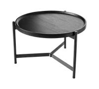 MUUBS Mesa de centro Nevada Ø70 cm Negro