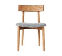 MUUBS Sillas con asiento Tetra Tejido color hormigón-roble aceitado natural