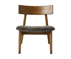 MUUBS Tetra lounge chair Tela color granito-roble aceitado oscuro