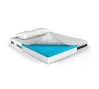MUUN - EOS, colchón de matrimonio de 180 x 200 con memoria de espuma viscoelástica con 2 almohadas incluidas, alto 30 cm | Ortopédico, acogedor, antiácaros, hipoalergénico | Envasado al vacío
