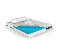 MUUN Eos - Colchón de una plaza y media de 120 x 190 cm de espuma viscoelástica con 2 almohadas incluidas, altura de 21 cm, ortopédico, antiácaros, hipoalergénico | Colchón de 120 x 190 cm envasado al