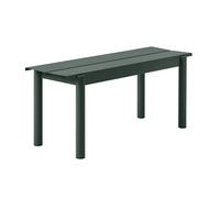 Muuto Banco de acero Linear steel bench 110 cm Dark green