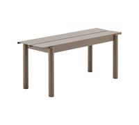 Muuto Banco de acero Linear steel bench 110 cm Topo