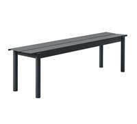 Muuto Banco de acero Linear steel bench 170 cm Black