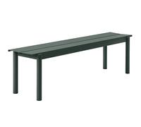 Muuto Banco de acero Linear steel bench 170 cm Dark green