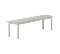 Muuto Banco de acero Linear steel bench 170 cm grey (RAL 7044)