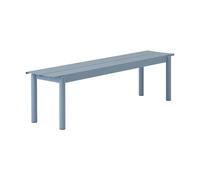 Muuto Banco de acero Linear steel bench 170 cm Pale blue