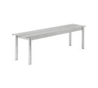 Muuto Banco de acero Linear steel bench 170 cm Warm galvanized steel