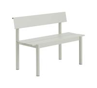 Muuto Banco Linear Steel con respaldo Gris. 110×34 cm