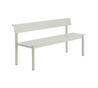 Muuto Banco Linear Steel con respaldo Gris. 170×34 cm