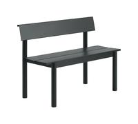 Muuto Banco Linear Steel con respaldo Negro. 110×34 cm