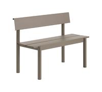 Muuto Banco Linear Steel con respaldo Topo. 110×34 cm