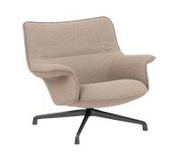 Muuto Butaca bajo Doze con base giratoria Hearth 6 Anthracite/black