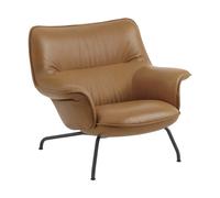 Muuto Butaca bajo Doze Refine leather cognac-black