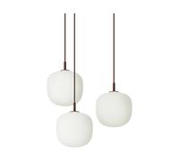 Muuto Lámpara colgante Rime Pendant Cluster 3 Rojo intenso. Ø18 cm