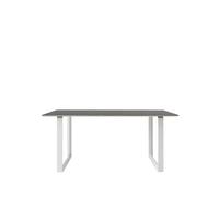 Muuto Mesa 70/70 170x85 cm Black linoleum-Plywood-White