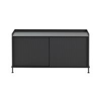 Muuto Mesa auxiliar Enfold baja 125x45x63 cm Black-Black