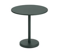 Muuto Mesa de acero Linear Ø70 cm Dark green