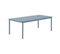 Muuto Mesa de acero Linear steel table 200 cm Pale blue