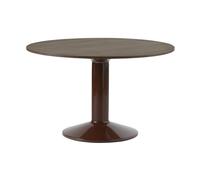 Muuto Mesa pedestal Midst Dark oiled oak-dark red. Ø120 cm