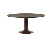 Muuto Mesa pedestal Midst Dark oiled oak-dark red. Ø160 cm