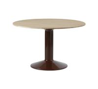 Muuto Mesa pedestal Midst Oiled oak-dark red. Ø120 cm