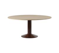 Muuto Mesa pedestal Midst Oiled oak-dark red. Ø160 cm