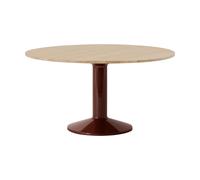 Muuto Mesa pedestal Midst Roble aceitado-rojo oscuro. Ø140 cm