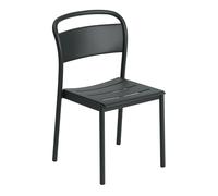 Muuto Silla de acero Linear steel side chair Black