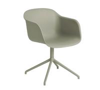 Muuto Silla de oficina Fiber armchair swivel base dusty green