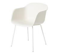 Muuto Silla Fiber chair con reposabrazos blanco