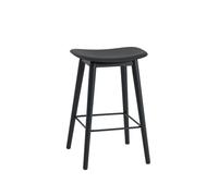 Muuto Silla Fiber counter stool 65 cm Black. patas negras