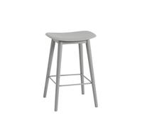 Muuto Silla Fiber counter stool 65 cm Grey. patas grises