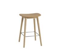 Muuto Silla Fiber counter stool 65 cm Ochre. patas de roble