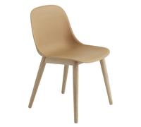 Muuto Silla Fiber Side Chair con patas de madera Roble-ocre