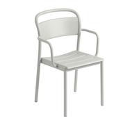 Muuto Silla Linear steel armchair grey (RAL 7044)