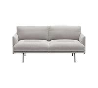 Muuto Sofá Outline Soft Arcilla 12-patas negras. 2 plazas