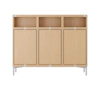 Muuto Stacked sistema de almacenamiento Sideboard Configuration 3 Oak