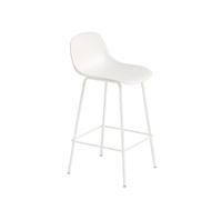 Muuto Taburete bar con respaldo Fiber Tube 65 cm blanco