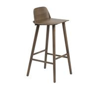 Muuto Taburete de bar Nerd 75 cm Stained dark brown
