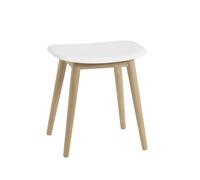 Muuto Taburete Fiber Natural white. patas de roble