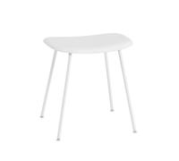 Muuto Taburete Fiber White. base de acero en blanco